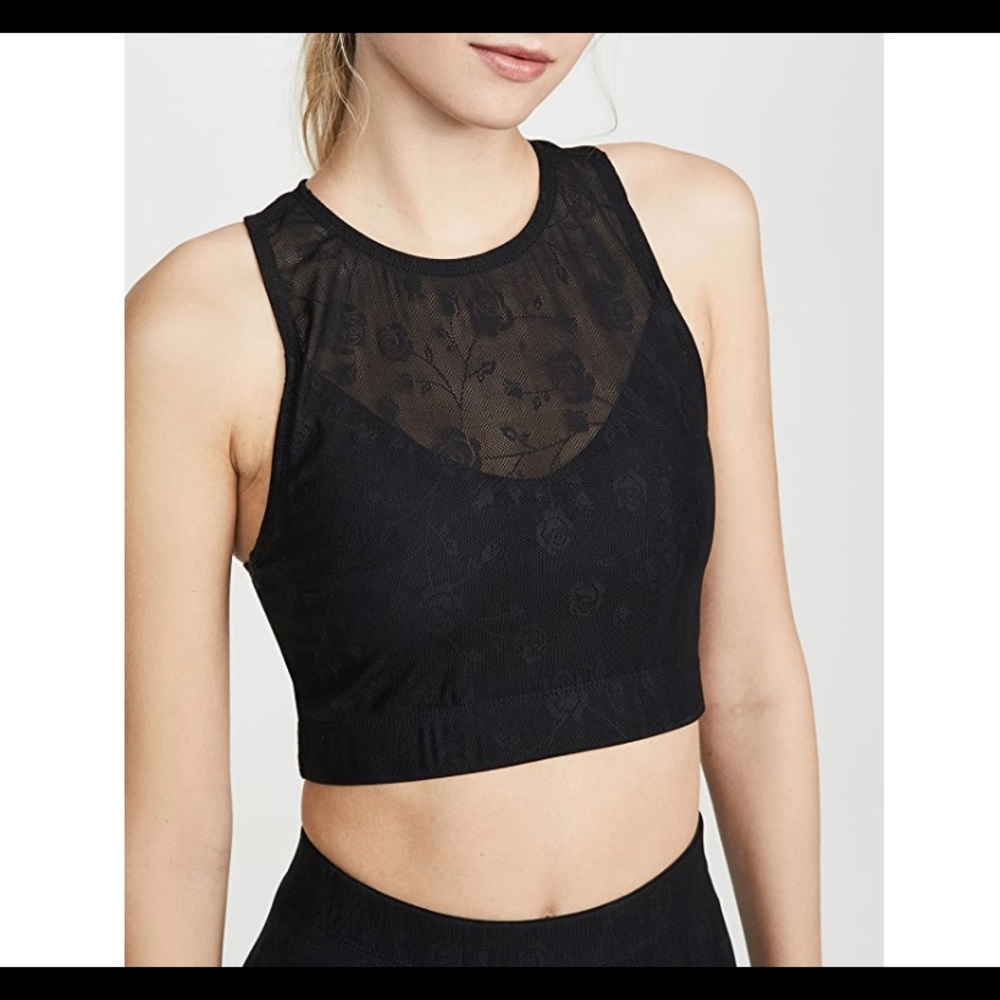 Adam Selman Lace racer crop top
